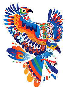 色彩拼接的猎鹰图片