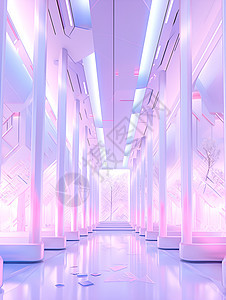 梦幻的走廊建筑图片