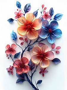 设计的美丽花卉艺术品图片