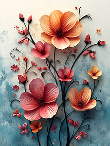 艳丽漂亮的花卉装饰品图片