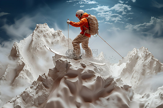 滑雪冒险家图片