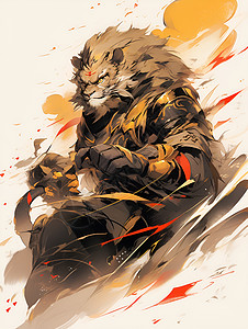 战斗的狮子背景图片