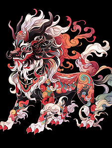 中国神话生物麒麟图片
