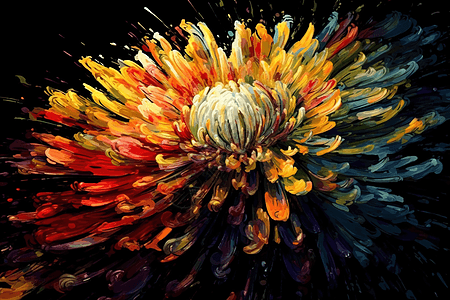 抽象的菊花背景图片