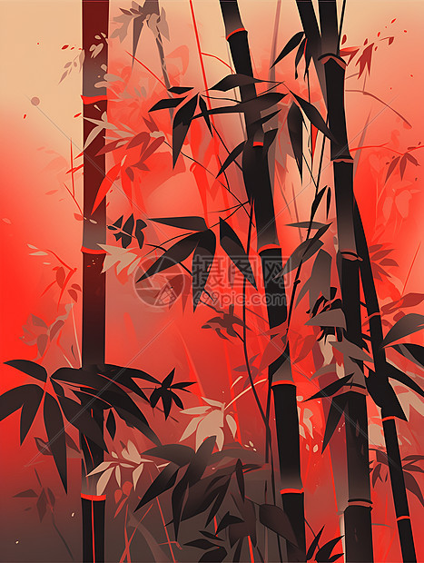 竹林中的奇妙画卷图片