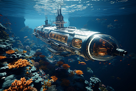 海底奇观潜艇图片