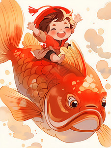 红鱼背上的快乐之旅图片