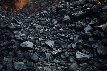 挖掘矿场中的煤炭矿场背景