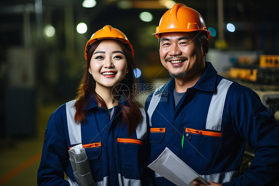 穿着安全制服的亚洲工程师图片