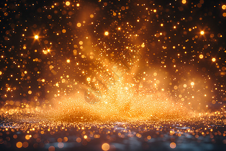 金色光辉的爆炸火花图片