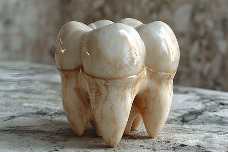 制作的牙齿模型背景图片
