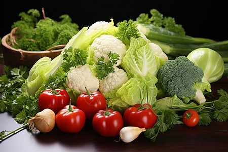 美味的蔬菜背景图片