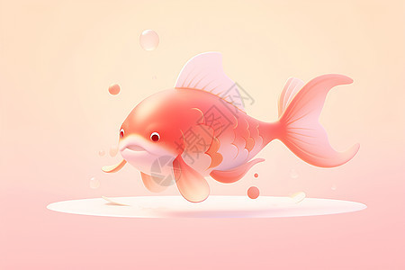 可爱粉色小鱼图片