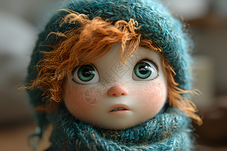 可爱的毛毡玩偶背景图片