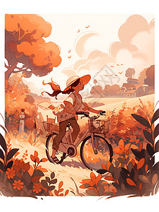 秋日里的骑行之旅图片