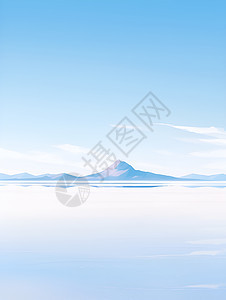 一望无际的盐湖图片