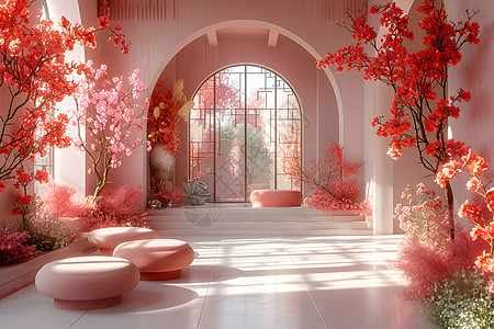 粉色的房间图片