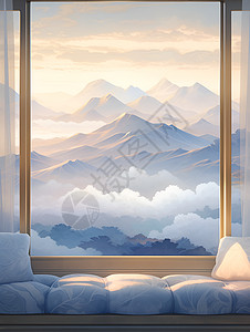 窗前的艺术云间图片