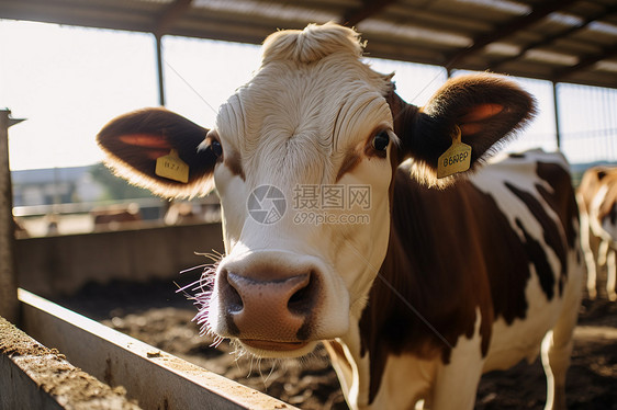 乡村牧场中的奶牛图片