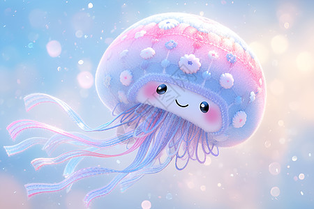 漂浮的章鱼背景图片