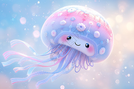漂浮的章鱼背景图片