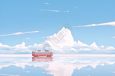 冰湖美景背景图片