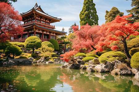 静谧的日本禅庙图片