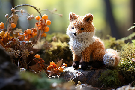 毛毡狐狸背景图片