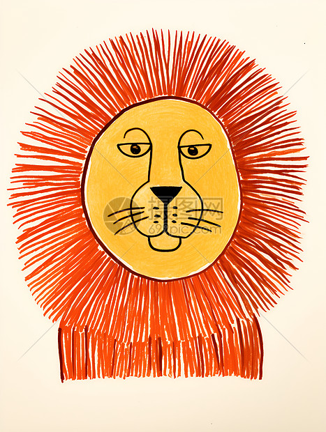 色彩斑斓的狮子头像图片