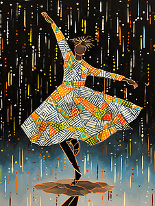 风雨中的独舞图片