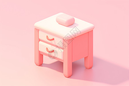 粉色的床头柜图片