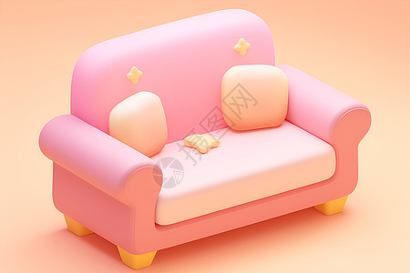 粉色沙发图片