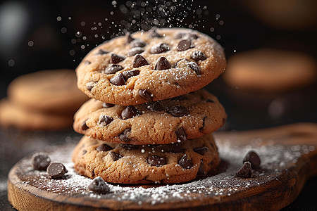 巧克力曲奇饼干背景图片
