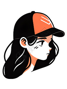 动感女孩戴着棒球帽图片