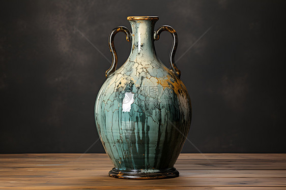 古朴典雅的陶瓷酒罐图片