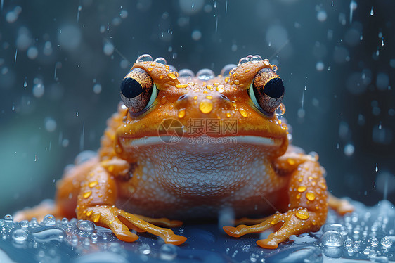青蛙与雨图片