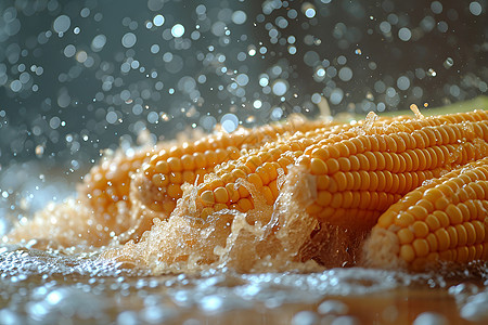 冲洗玉米图片