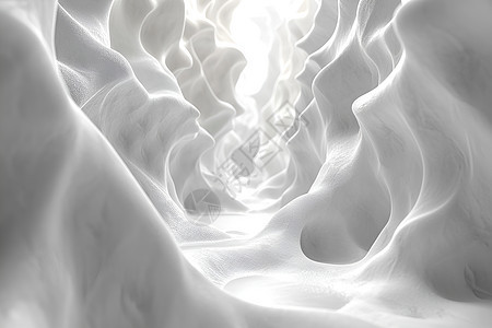 雪地中的白色隧道图片