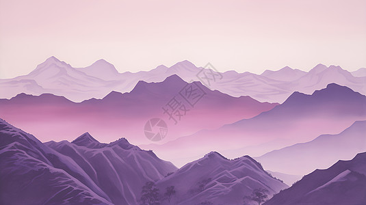 壮丽的紫色山峰图片