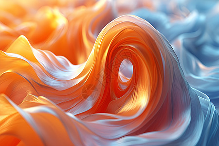 色彩斑斓的橙色涡旋图片