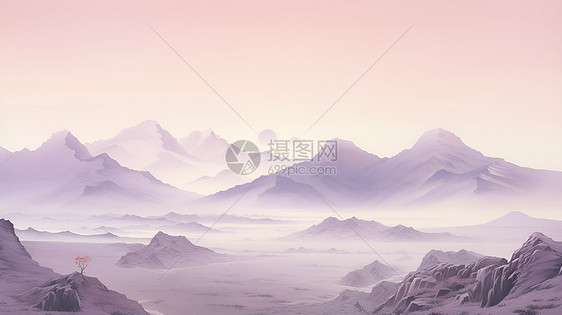 禅意中国山水画图片