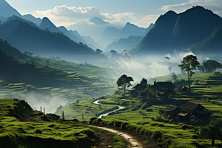 绝美山谷风景图片