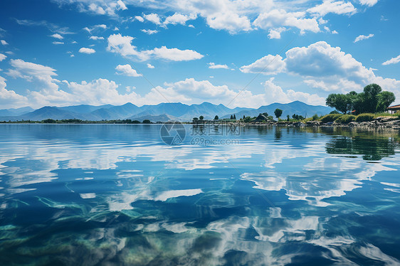 风景如画的洱海湖图片