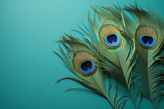 孔雀羽毛的艺术装置图片