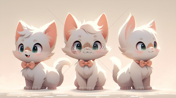 三只可爱的小猫咪图片