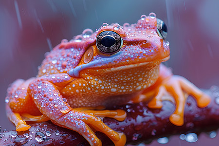 雨中青蛙的蛙鸣背景图片
