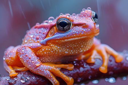 雨中青蛙的蛙鸣图片