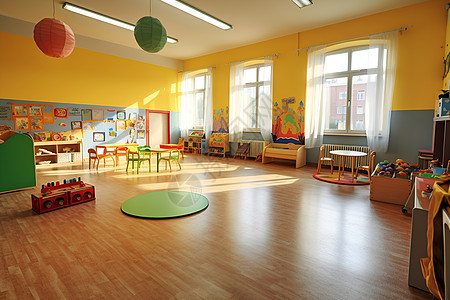 幼儿园内的教室背景图片