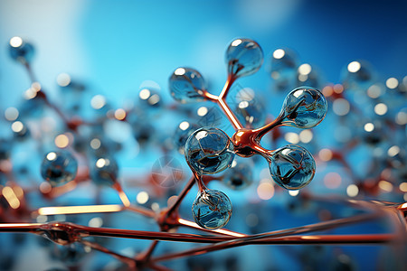 简约的化学细胞球背景图片
