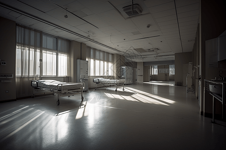 医院内空旷的病房图片